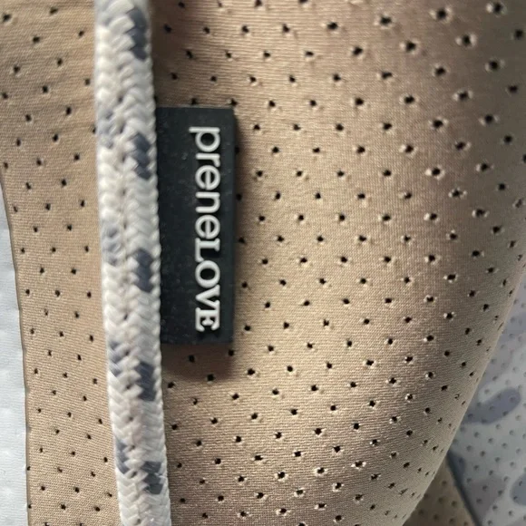 Brown and Gray Perforated Tote Bag with Pouch - Picture 9 of 9